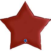 Звезда фольга Рубиновая 92 см с гелием