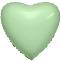 Сердце фольга Олива 45 см с гелием