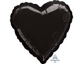 Сердце пастель черное 18" (анаграм)/1204-0528