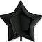 Звезда фольга Черная 92 см с гелием