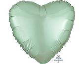 Сердце Сатин Mint Green ( мятный)  18" (Анаграм) / 1204-0905