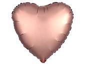 Сердце фольга Розовое Золото 45 см с гелием